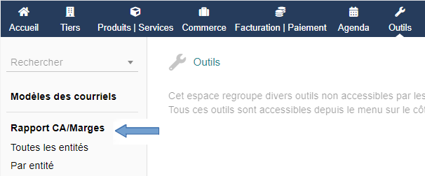 Rapport Ca Marges Dolibarr