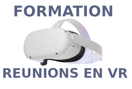 Formation réunions avec casque réalité virtuelle