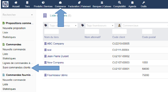 Module Dolibarr pour suivi des commandes clients